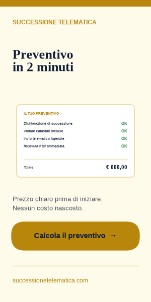 Successione Telematica · Preventivo in 2 minuti